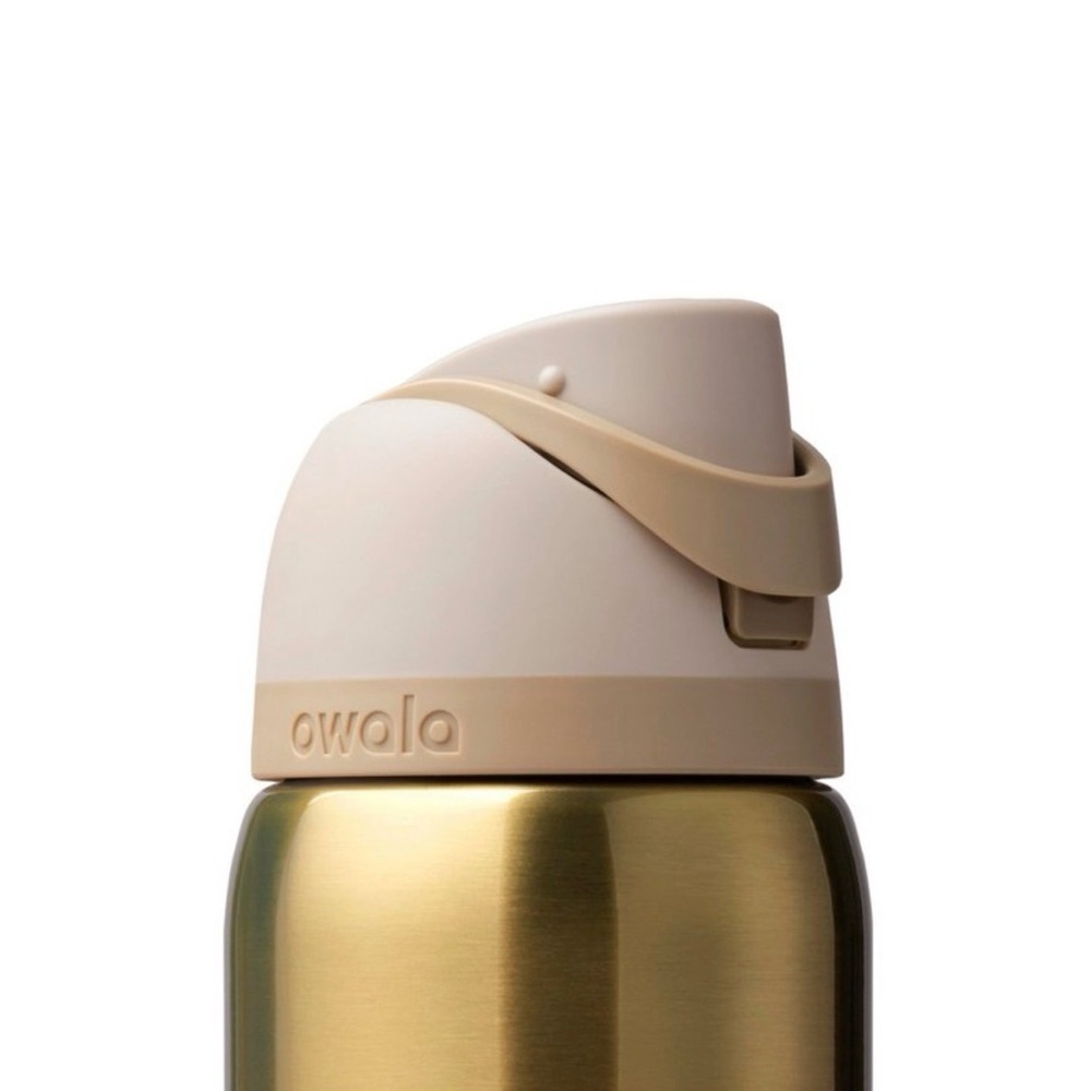 ✨ Owala Water Bottle FreeSip 32oz “Absolute Sleigh” Gold NWT - Picture 11 of 14